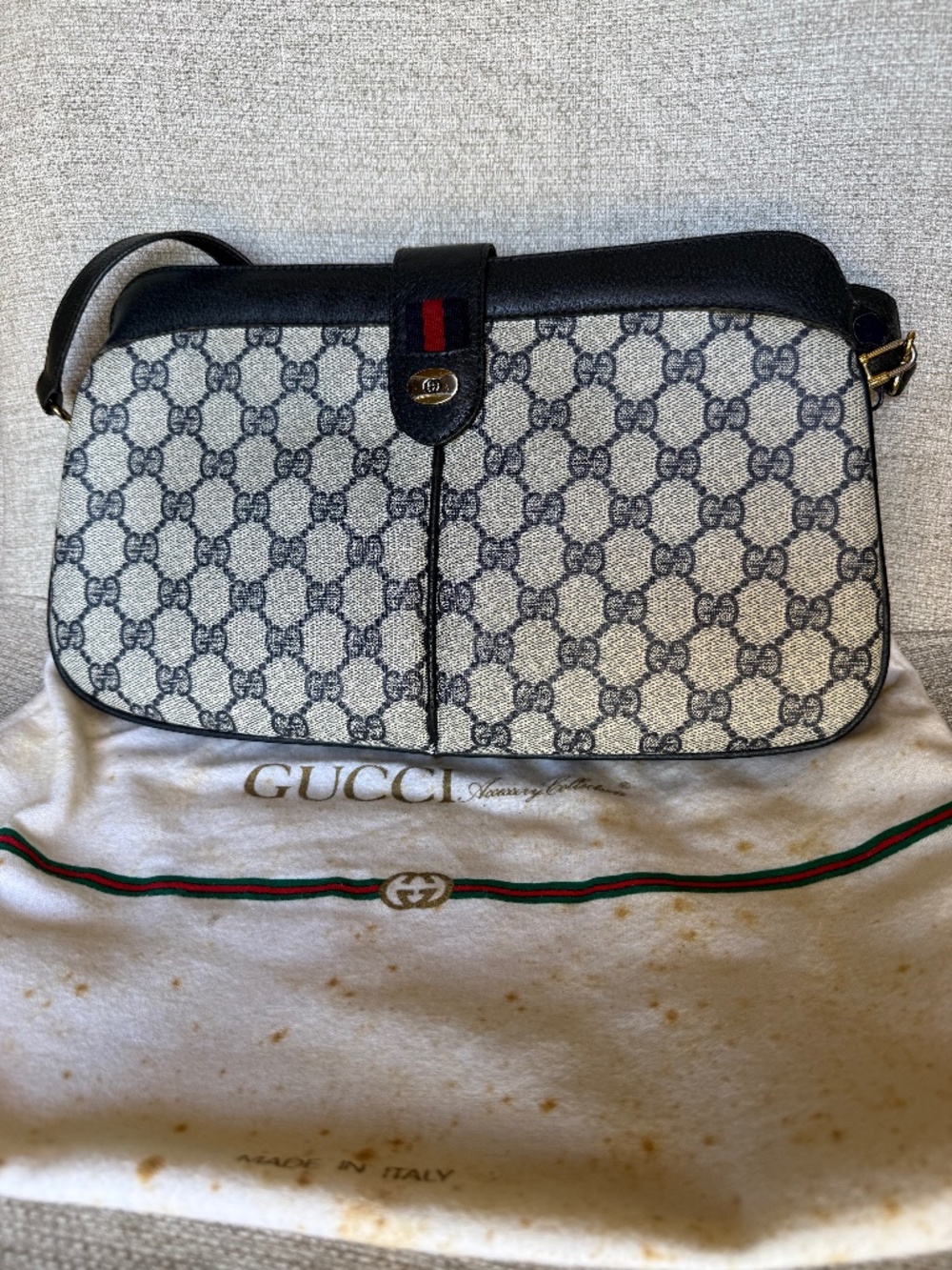 Gucci Crossbody Bag Sherry Line Navy